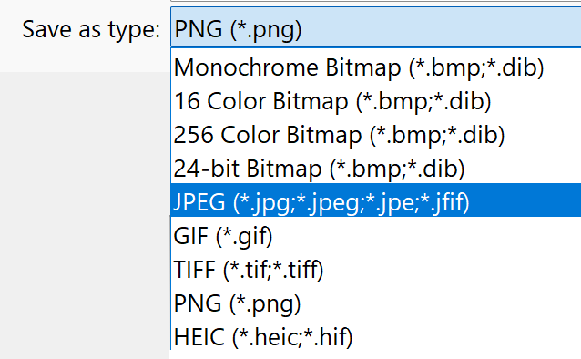 optimize images by selecting the correct file type