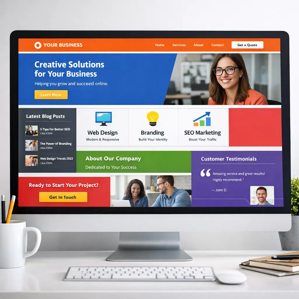 boxy looking website