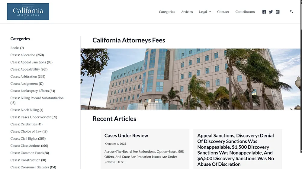 Cal Attorneys Fees Homepage